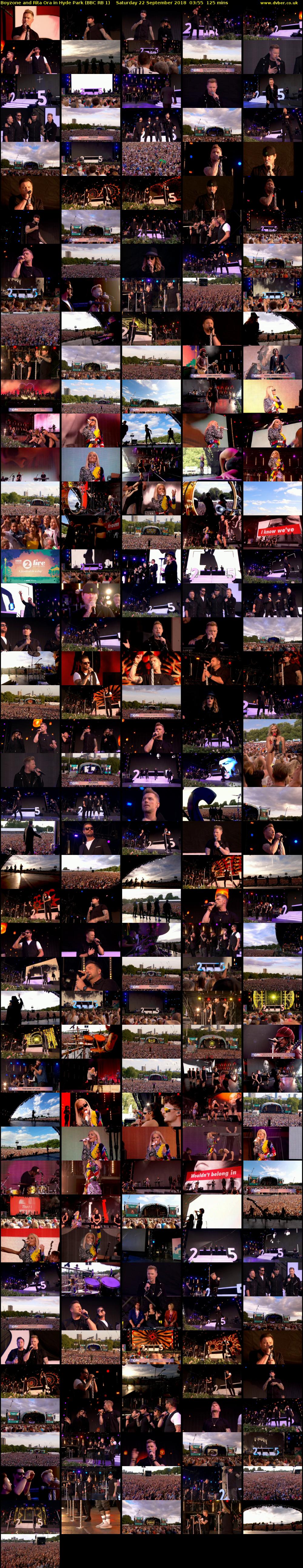 Boyzone and Rita Ora in Hyde Park (BBC RB 1) Saturday 22 September 2018 03:55 - 06:00