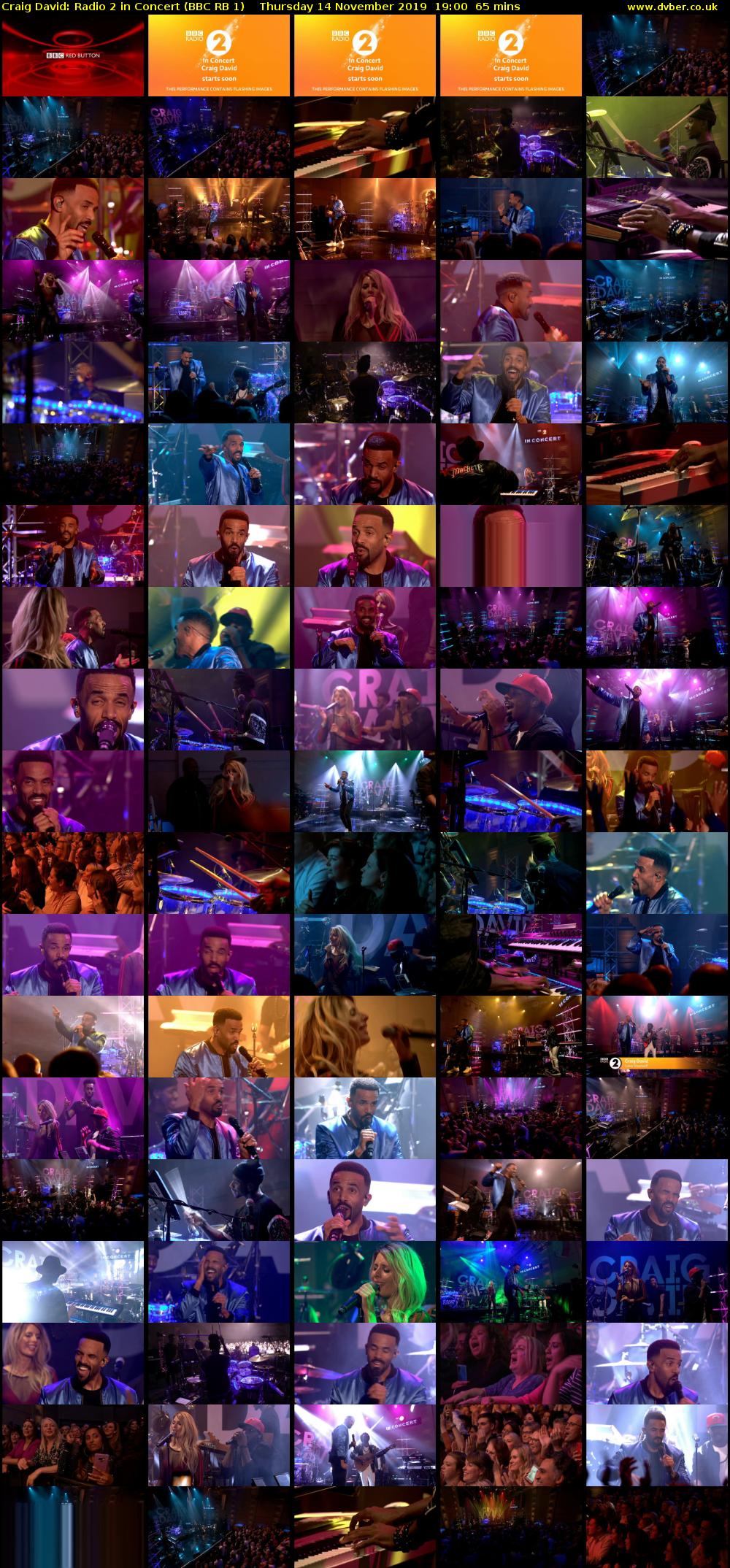 Craig David: Radio 2 in Concert (BBC RB 1) Thursday 14 November 2019 19:00 - 20:05
