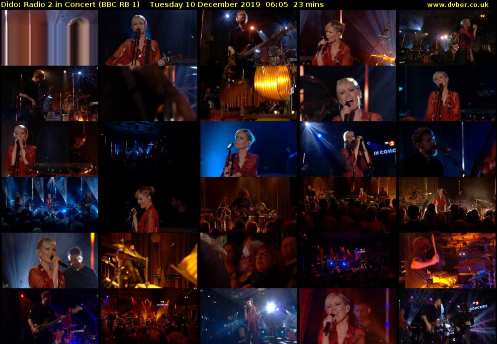 Dido: Radio 2 in Concert (BBC RB 1) Tuesday 10 December 2019 06:05 - 06:28