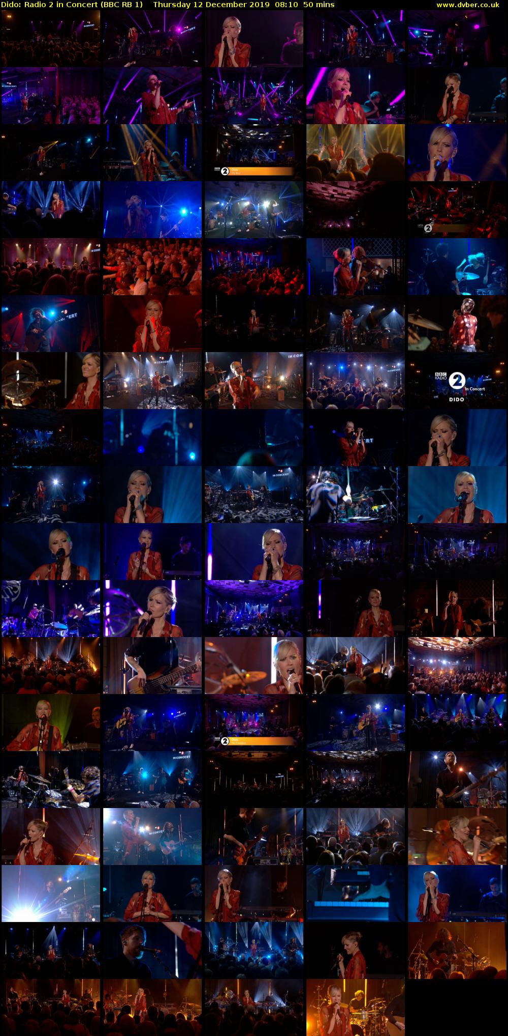 Dido: Radio 2 in Concert (BBC RB 1) Thursday 12 December 2019 08:10 - 09:00