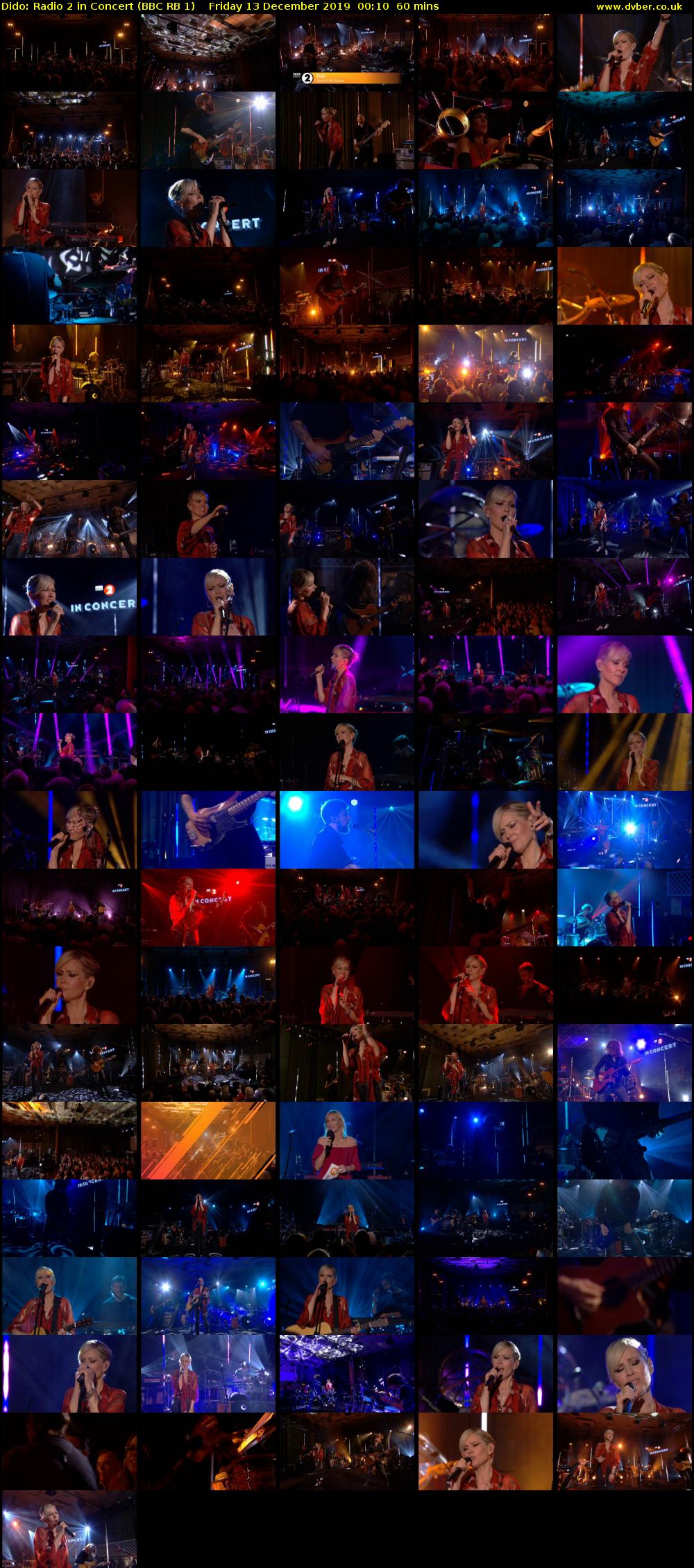Dido: Radio 2 in Concert (BBC RB 1) Friday 13 December 2019 00:10 - 01:10