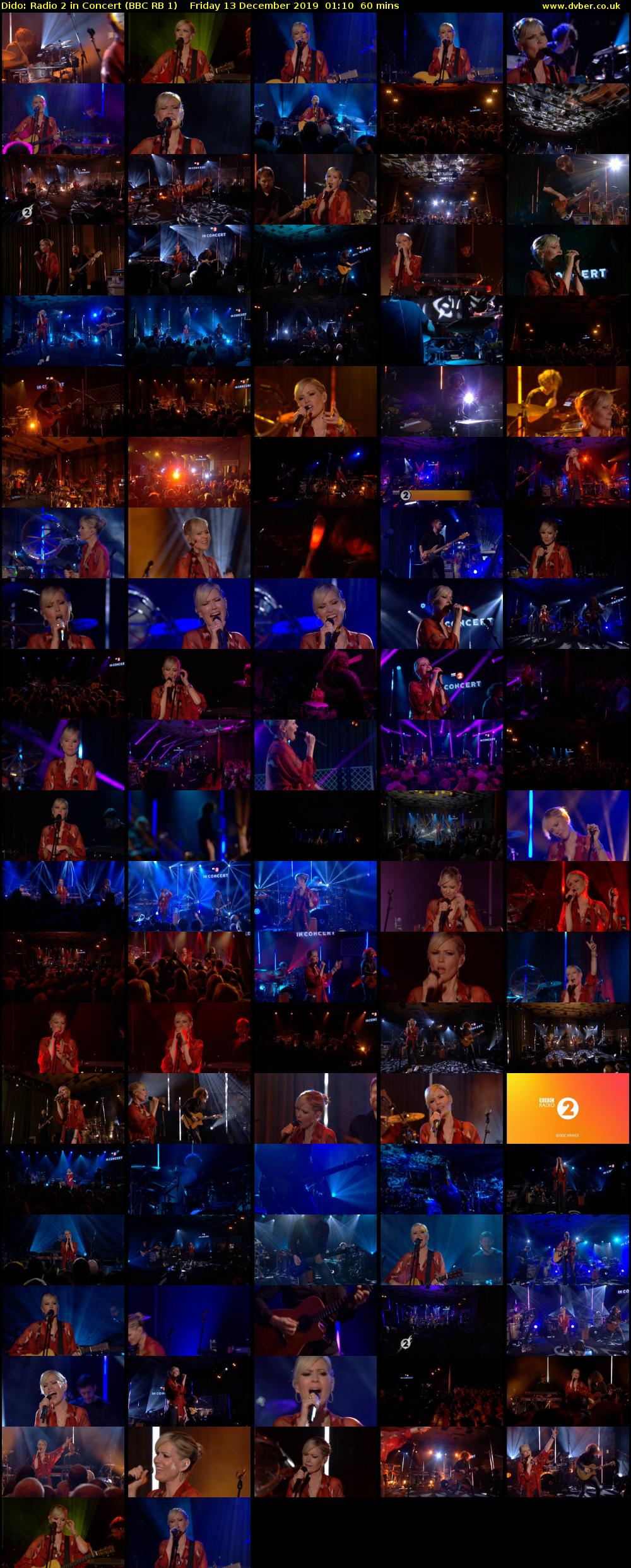 Dido: Radio 2 in Concert (BBC RB 1) Friday 13 December 2019 01:10 - 02:10