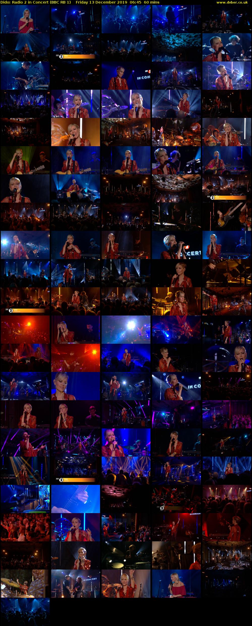 Dido: Radio 2 in Concert (BBC RB 1) Friday 13 December 2019 06:45 - 07:45