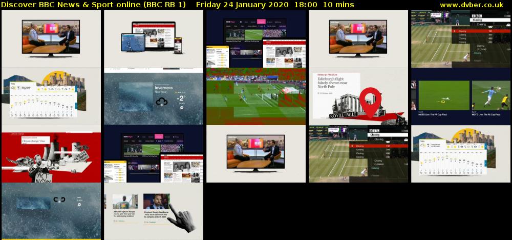 Discover BBC News & Sport online (BBC RB 1) Friday 24 January 2020 18:00 - 18:10
