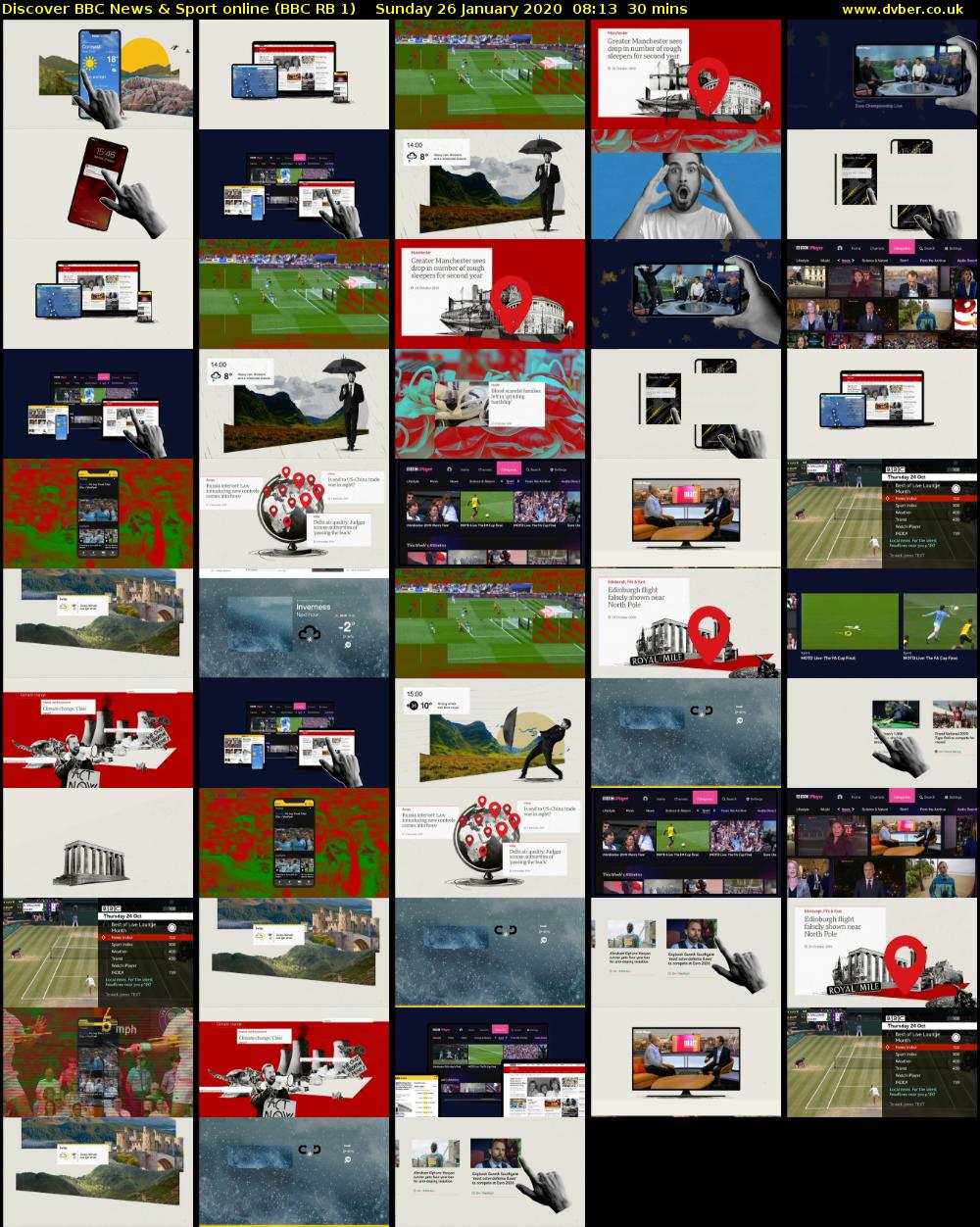 Discover BBC News & Sport online (BBC RB 1) Sunday 26 January 2020 08:13 - 08:43