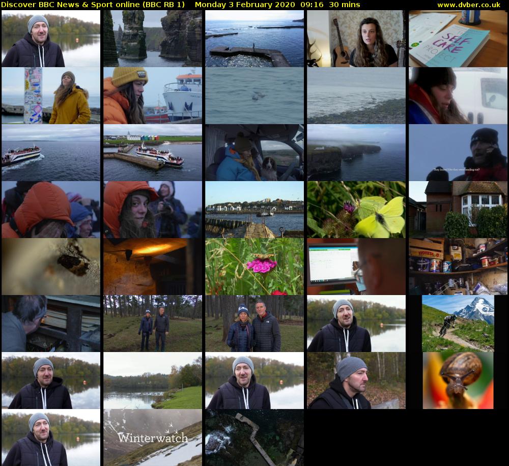 Discover BBC News & Sport online (BBC RB 1) Monday 3 February 2020 09:16 - 09:46