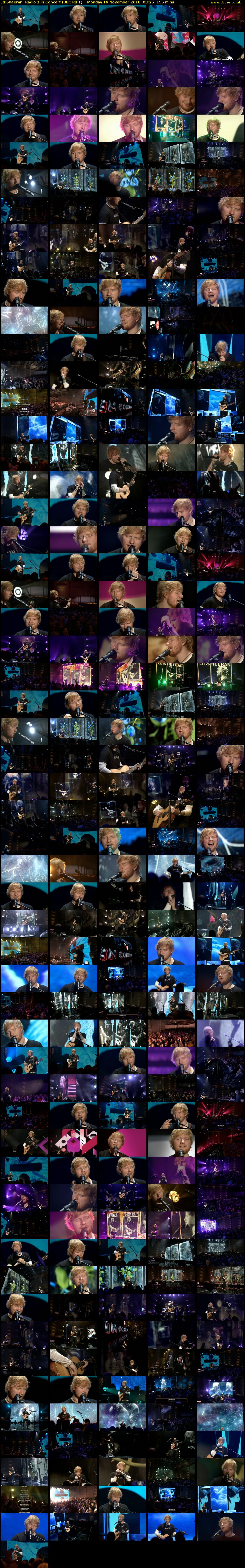 Ed Sheeran: Radio 2 in Concert (BBC RB 1) Monday 19 November 2018 03:25 - 06:00