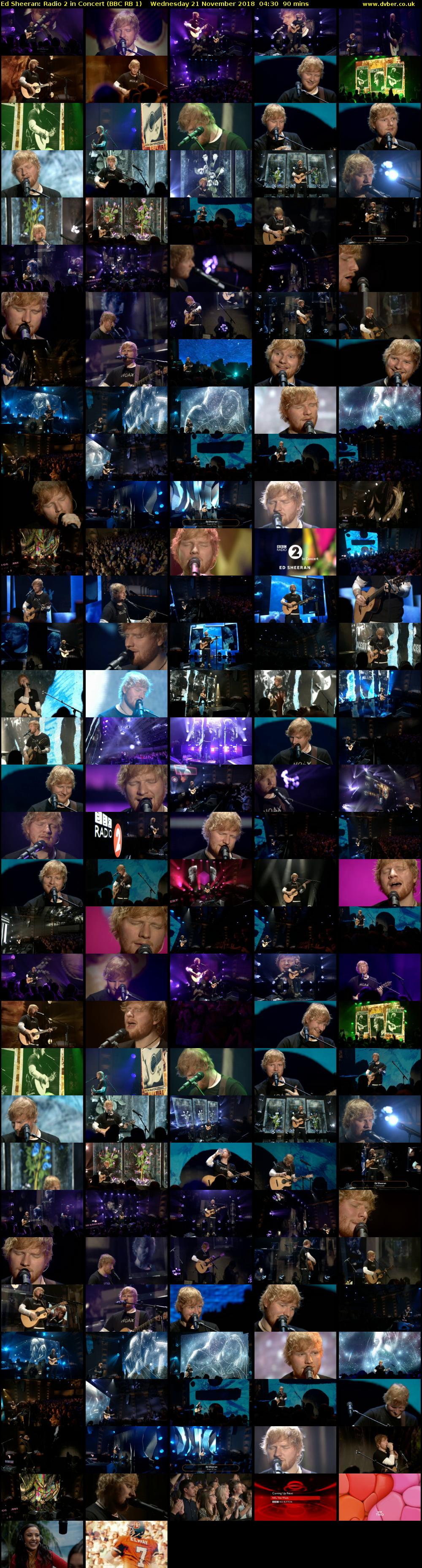 Ed Sheeran: Radio 2 in Concert (BBC RB 1) Wednesday 21 November 2018 04:30 - 06:00