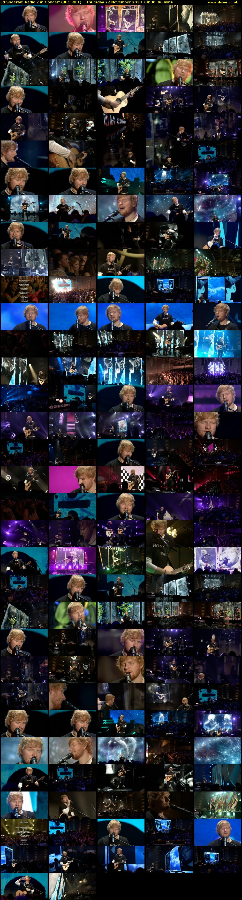 Ed Sheeran: Radio 2 in Concert (BBC RB 1) Thursday 22 November 2018 04:30 - 06:00