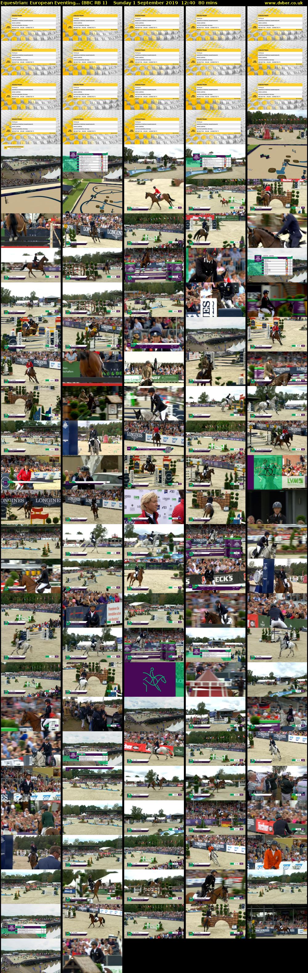 Equestrian: European Eventing... (BBC RB 1) Sunday 1 September 2019 12:40 - 14:00