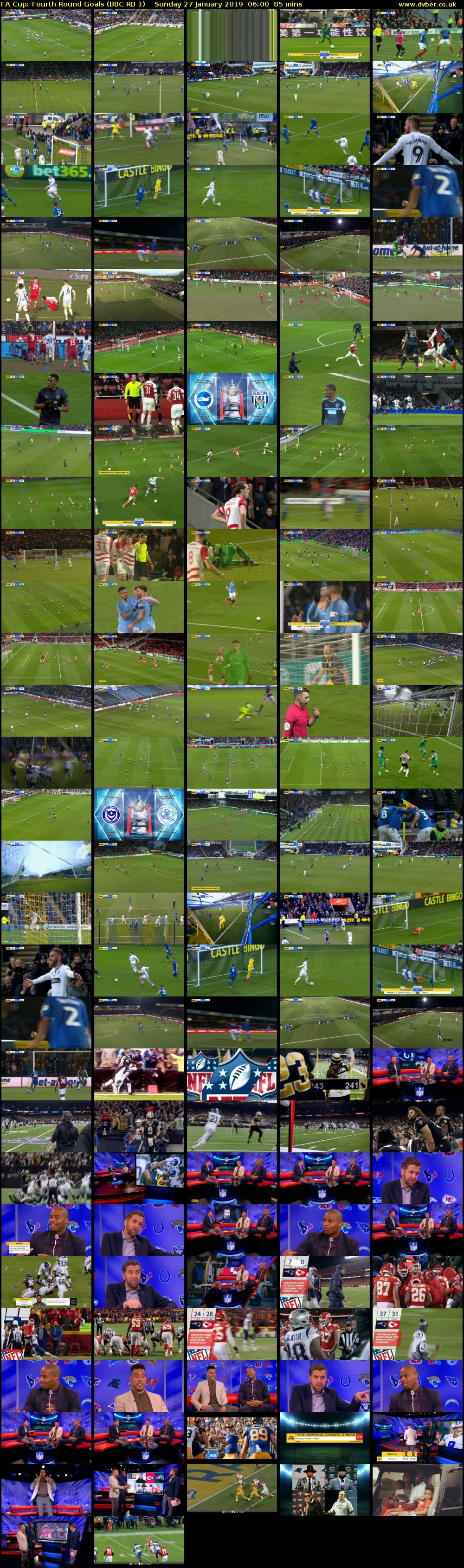 FA Cup: Fourth Round Goals (BBC RB 1) Sunday 27 January 2019 06:00 - 07:25