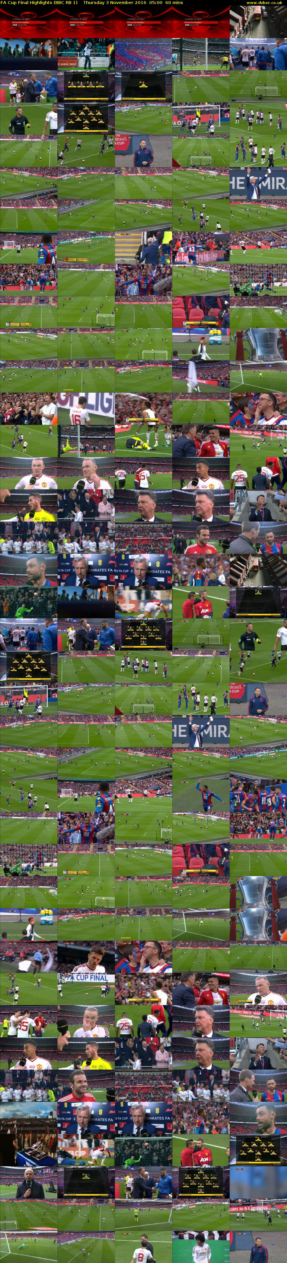 FA Cup Final Highlights (BBC RB 1) Thursday 3 November 2016 05:00 - 06:00
