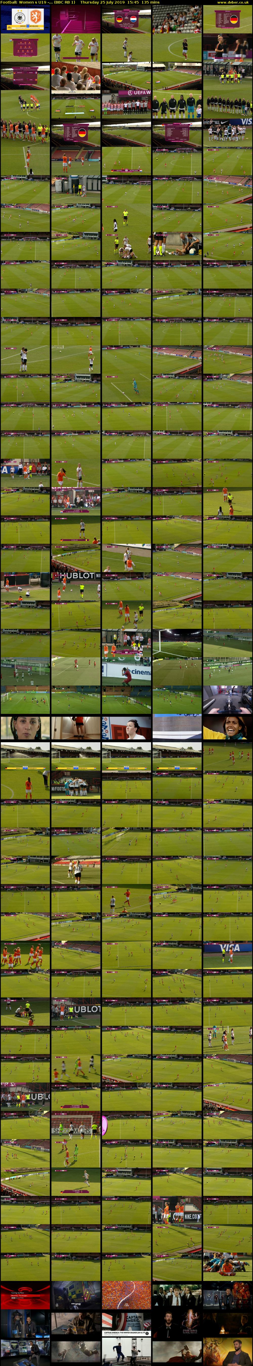 Football: Womens U19 -... (BBC RB 1) Thursday 25 July 2019 15:45 - 18:00