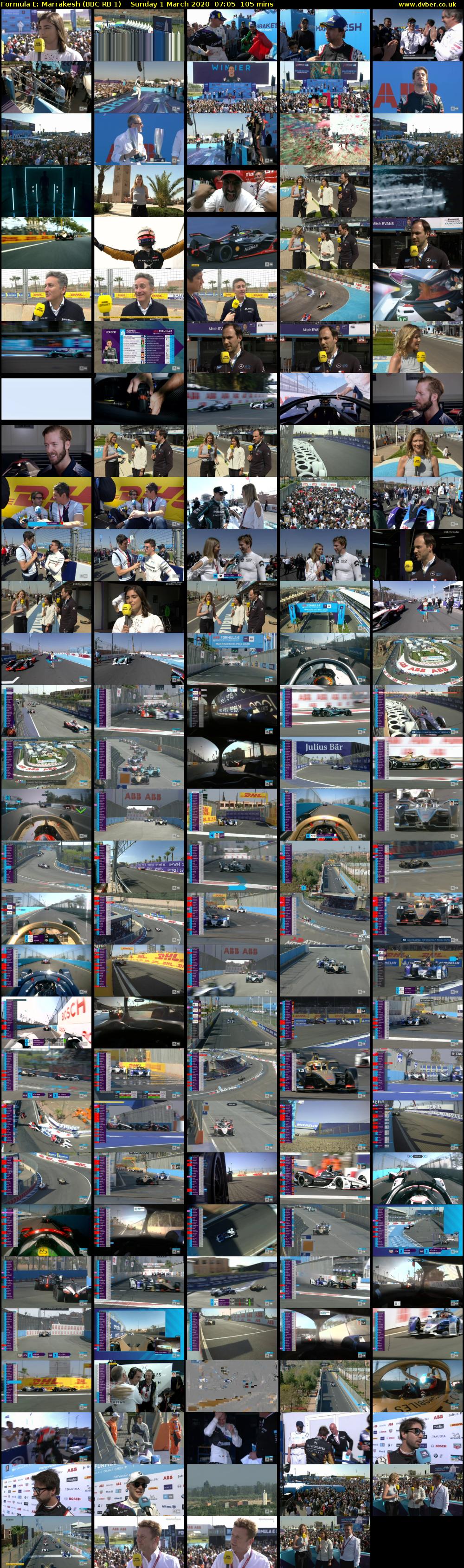 Formula E: Marrakesh (BBC RB 1) Sunday 1 March 2020 07:05 - 08:50