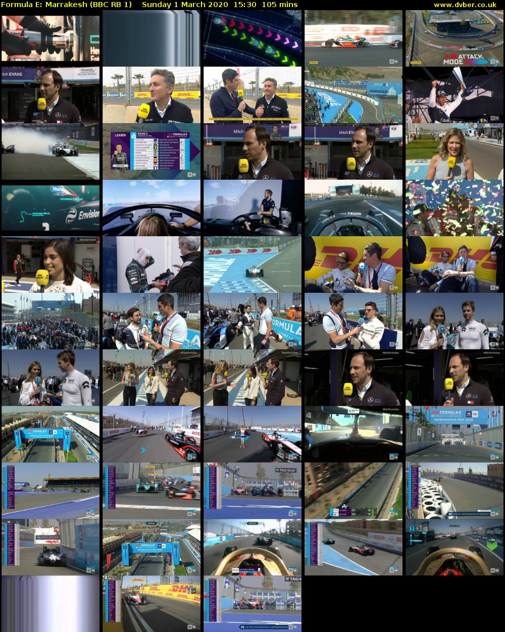 Formula E: Marrakesh (BBC RB 1) Sunday 1 March 2020 15:30 - 17:15