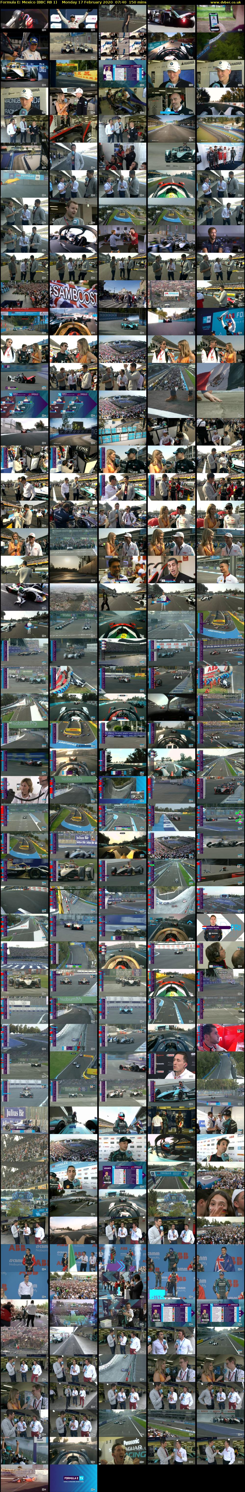 Formula E: Mexico (BBC RB 1) Monday 17 February 2020 07:40 - 10:10