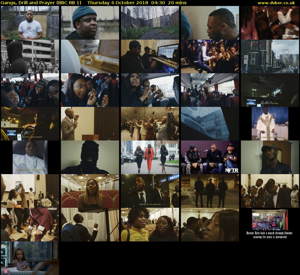 Gangs, Drill and Prayer (BBC RB 1) Thursday 4 October 2018 04:30 - 04:50