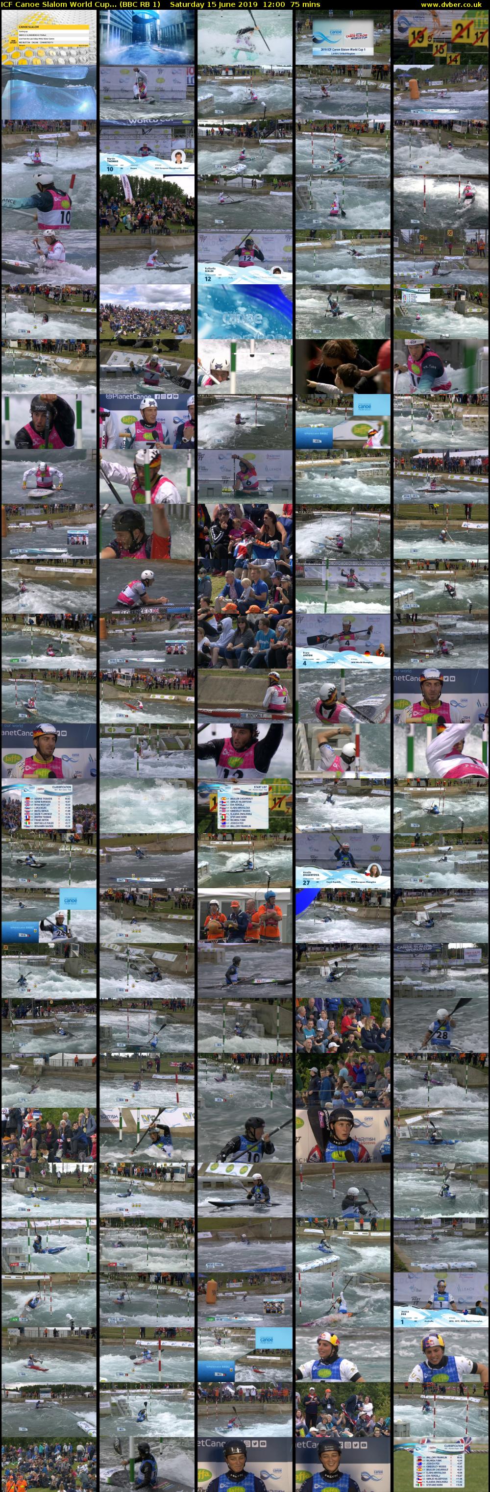 ICF Canoe Slalom World Cup... (BBC RB 1) Saturday 15 June 2019 12:00 - 13:15