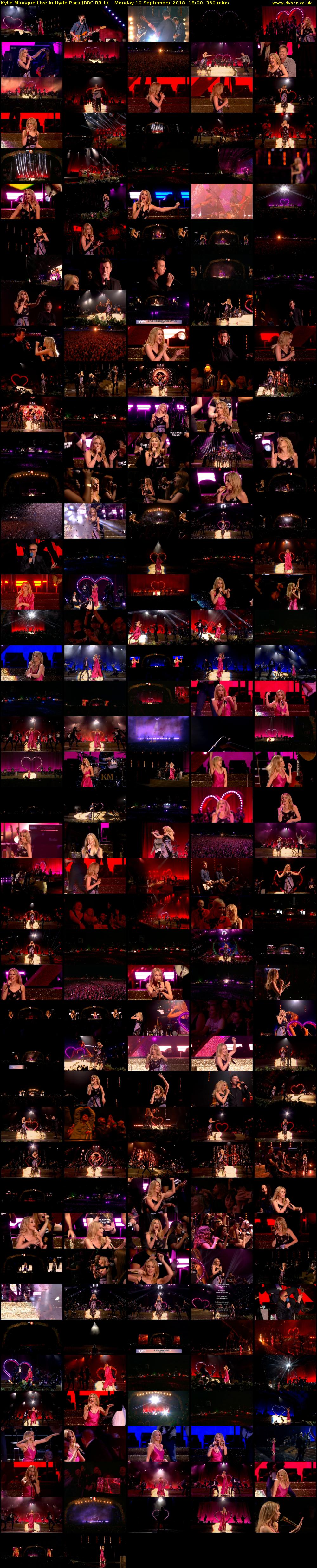 Kylie Minogue Live in Hyde Park (BBC RB 1) Monday 10 September 2018 18:00 - 00:00