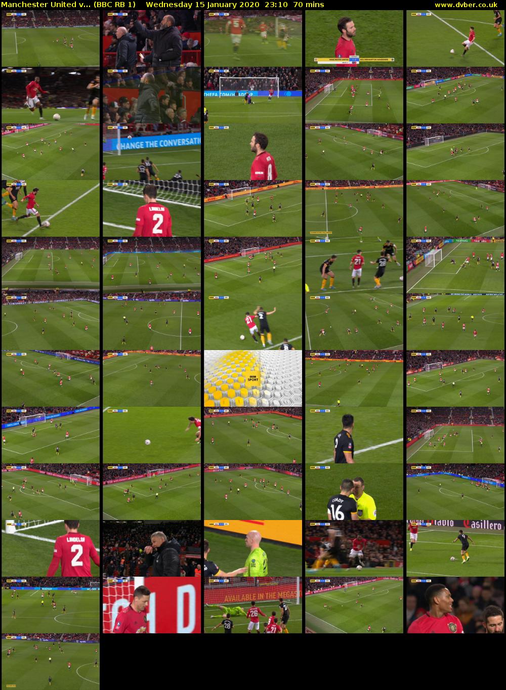 Manchester United v... (BBC RB 1) Wednesday 15 January 2020 23:10 - 00:20
