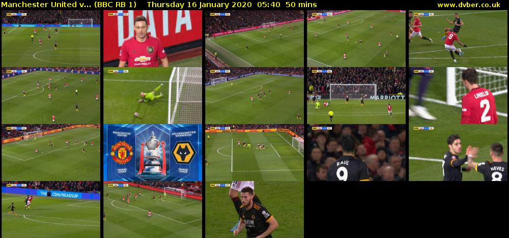 Manchester United v... (BBC RB 1) Thursday 16 January 2020 05:40 - 06:30