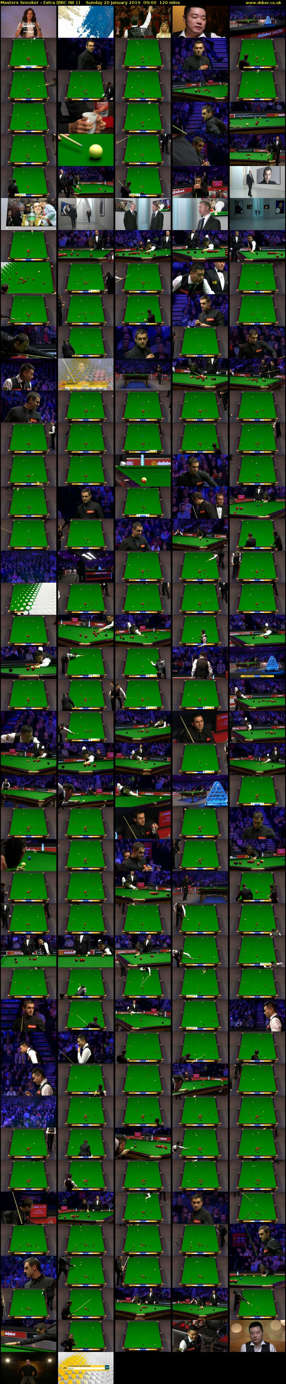 Masters Snooker - Extra (BBC RB 1) Sunday 20 January 2019 09:00 - 11:00