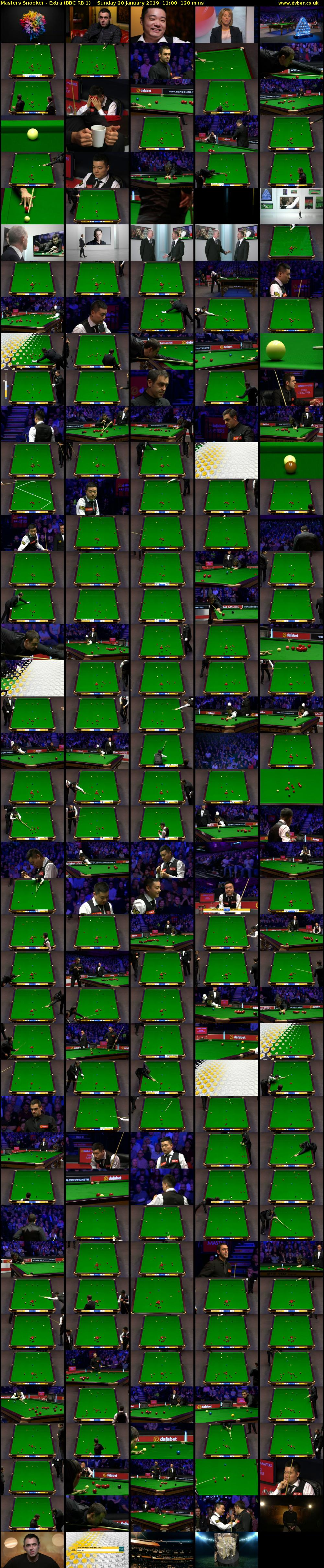 Masters Snooker - Extra (BBC RB 1) Sunday 20 January 2019 11:00 - 13:00
