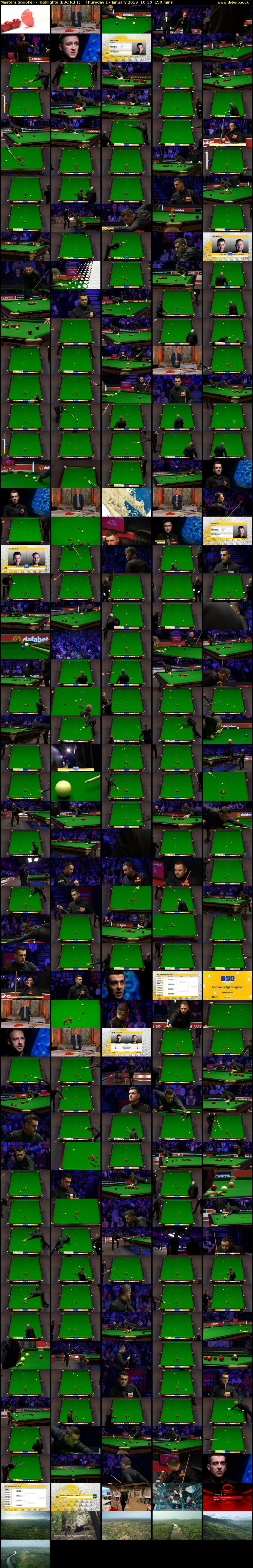 Masters Snooker - Highlights (BBC RB 1) Thursday 17 January 2019 10:30 - 13:00