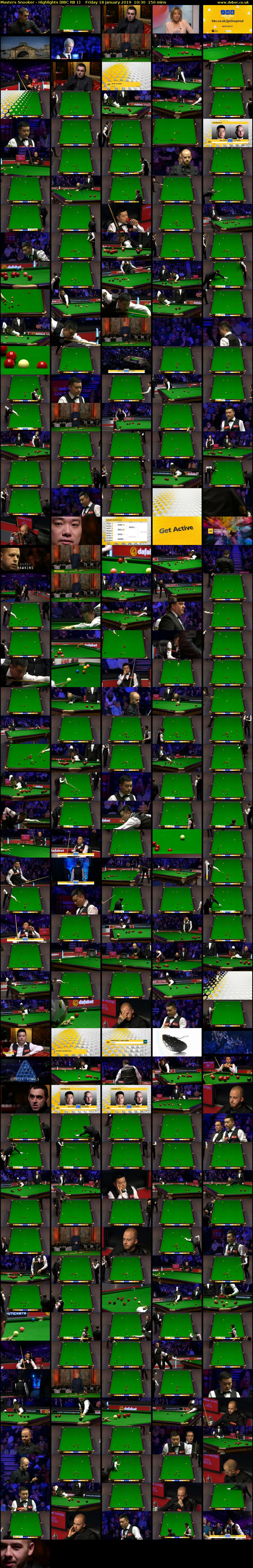 Masters Snooker - Highlights (BBC RB 1) Friday 18 January 2019 10:30 - 13:00
