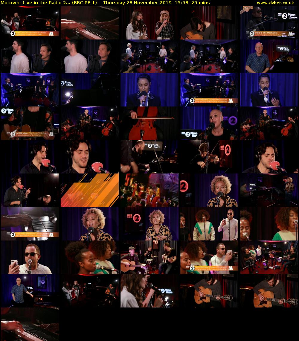 Motown: Live in the Radio 2... (BBC RB 1) Thursday 28 November 2019 15:58 - 16:23