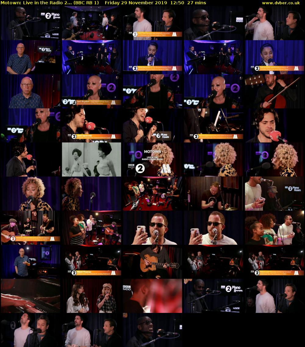 Motown: Live in the Radio 2... (BBC RB 1) Friday 29 November 2019 12:50 - 13:17