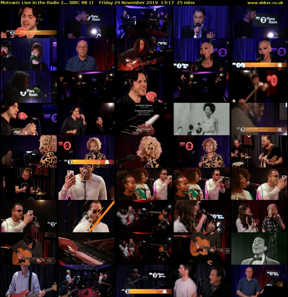 Motown: Live in the Radio 2... (BBC RB 1) Friday 29 November 2019 13:17 - 13:42