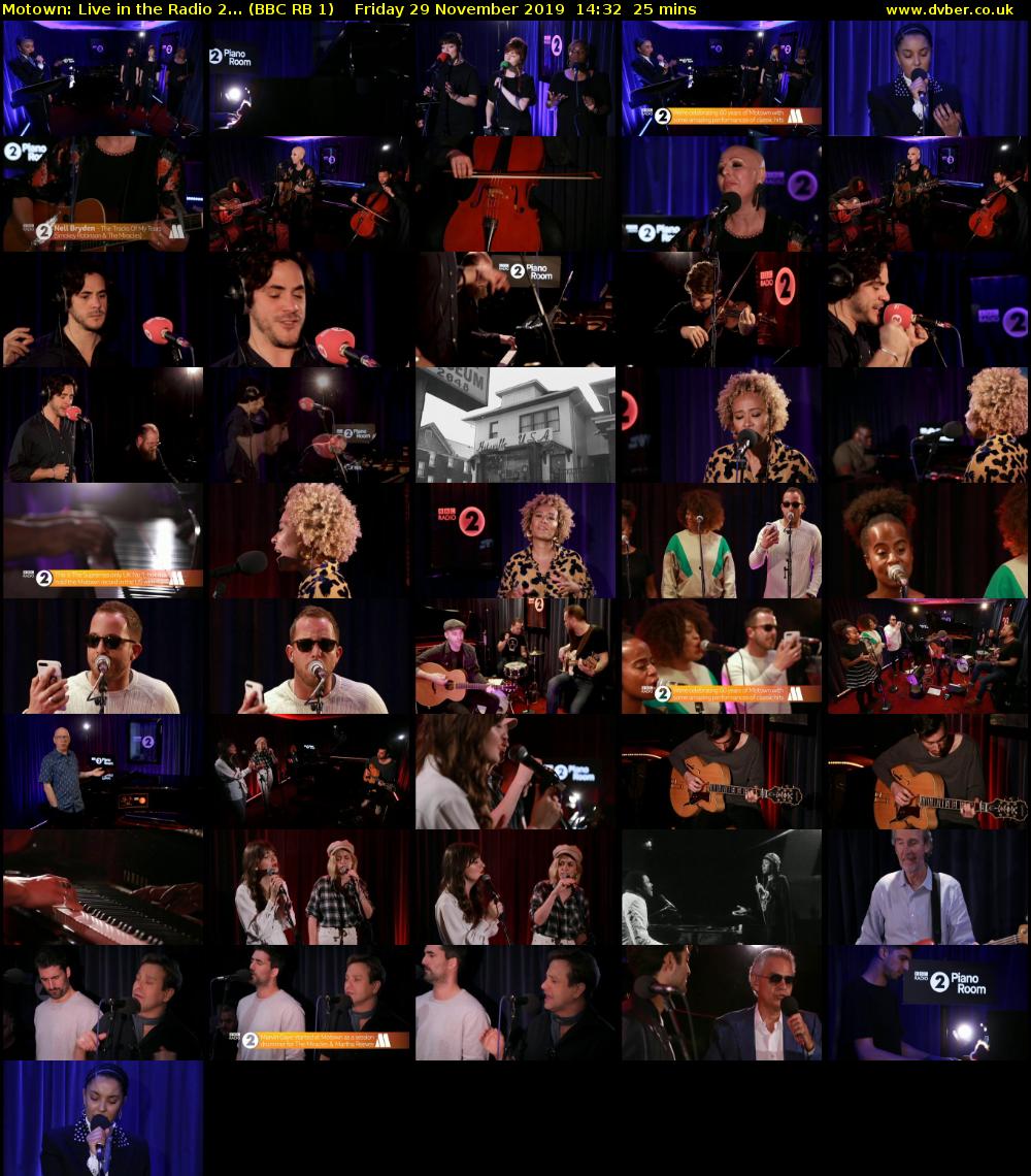 Motown: Live in the Radio 2... (BBC RB 1) Friday 29 November 2019 14:32 - 14:57