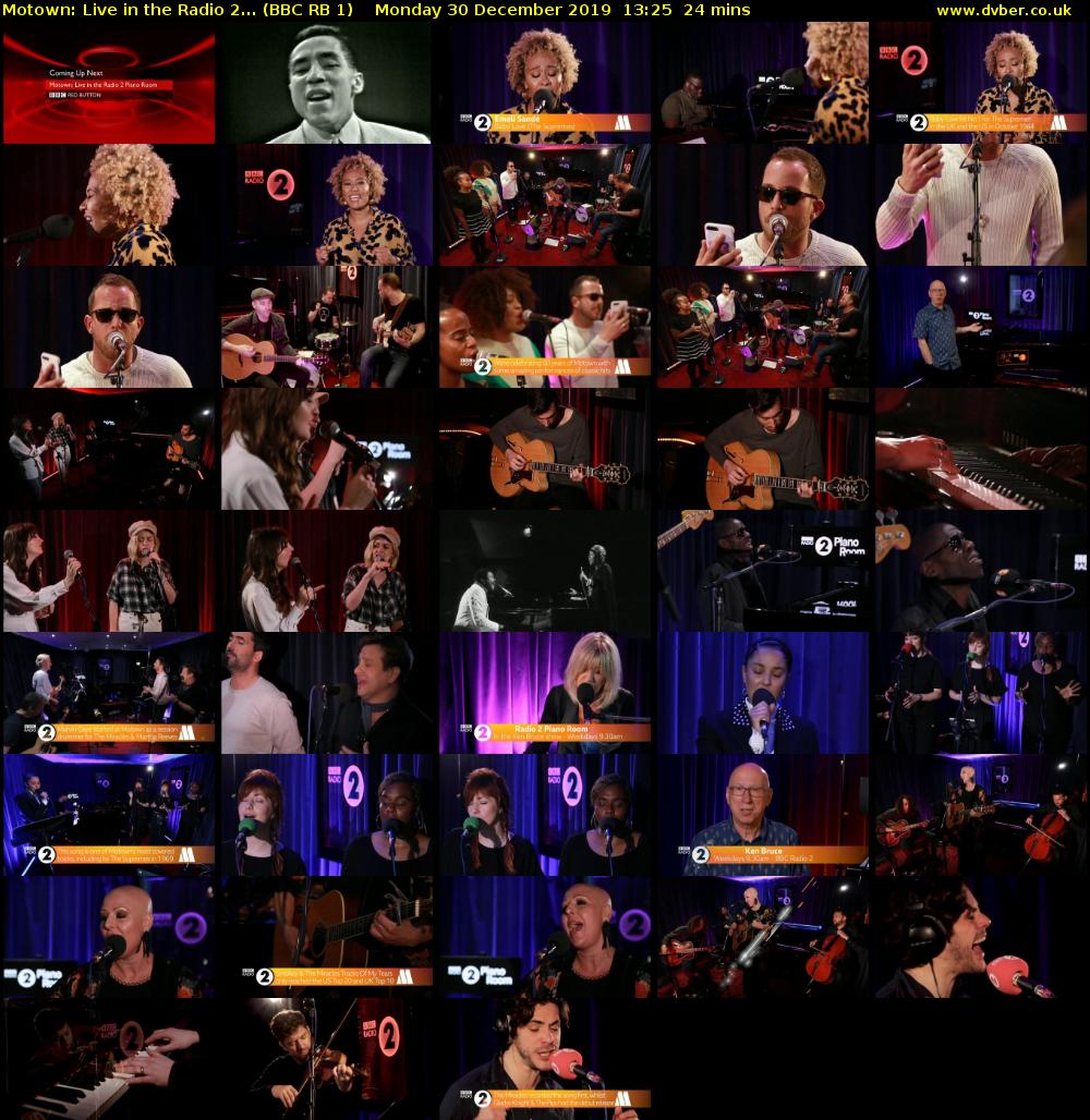 Motown: Live in the Radio 2... (BBC RB 1) Monday 30 December 2019 13:25 - 13:49