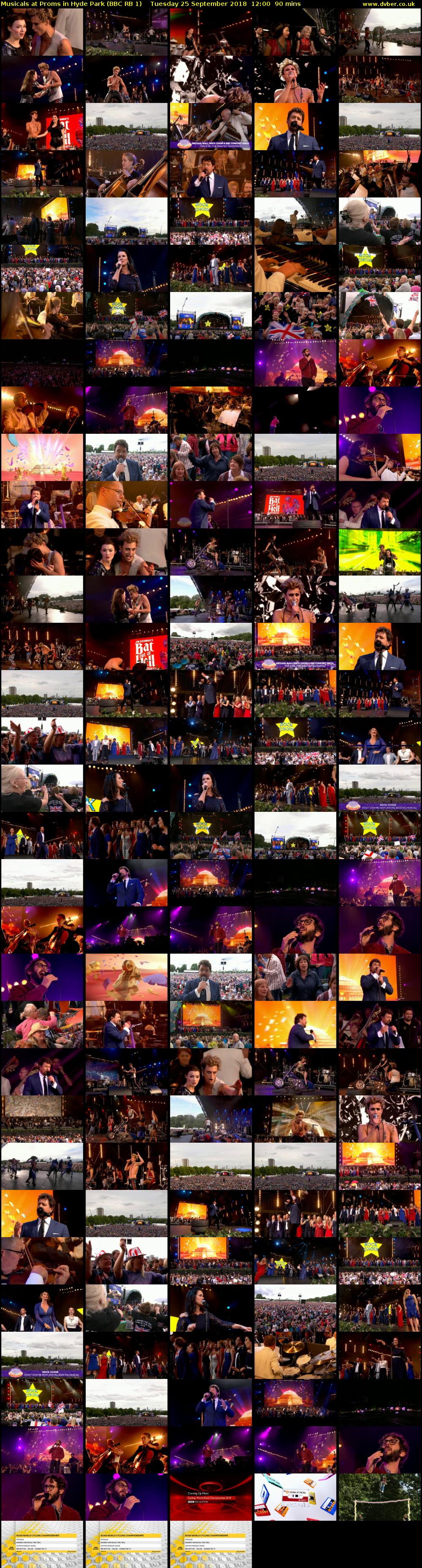 Musicals at Proms in Hyde Park (BBC RB 1) Tuesday 25 September 2018 12:00 - 13:30