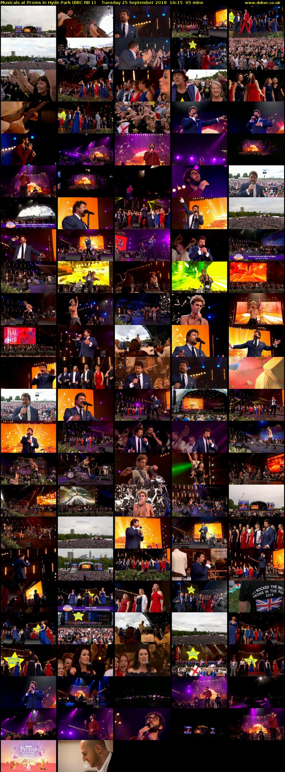 Musicals at Proms in Hyde Park (BBC RB 1) Tuesday 25 September 2018 16:15 - 17:20