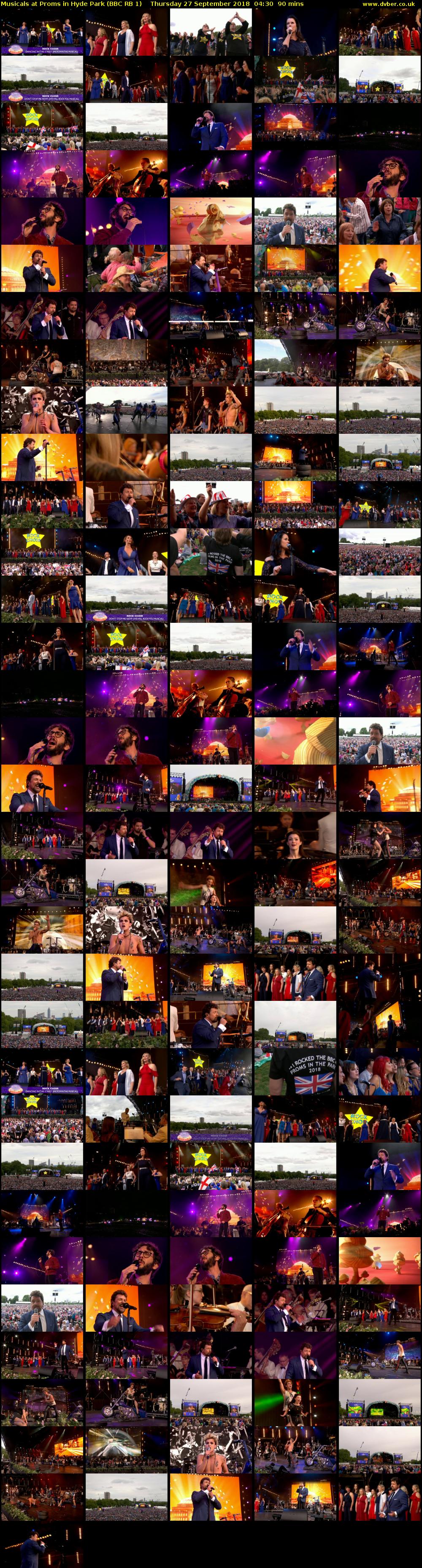 Musicals at Proms in Hyde Park (BBC RB 1) Thursday 27 September 2018 04:30 - 06:00