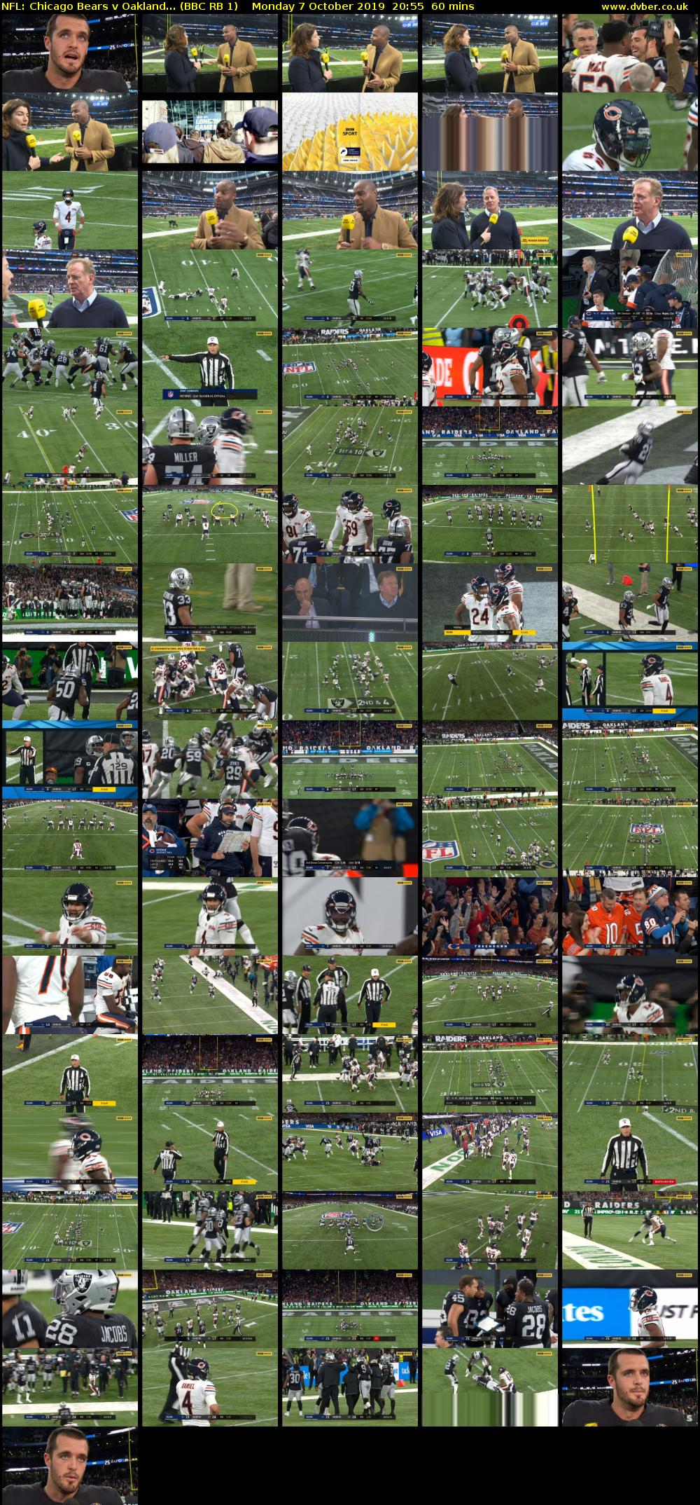 NFL: Chicago Bears v Oakland... (BBC RB 1) Monday 7 October 2019 20:55 - 21:55