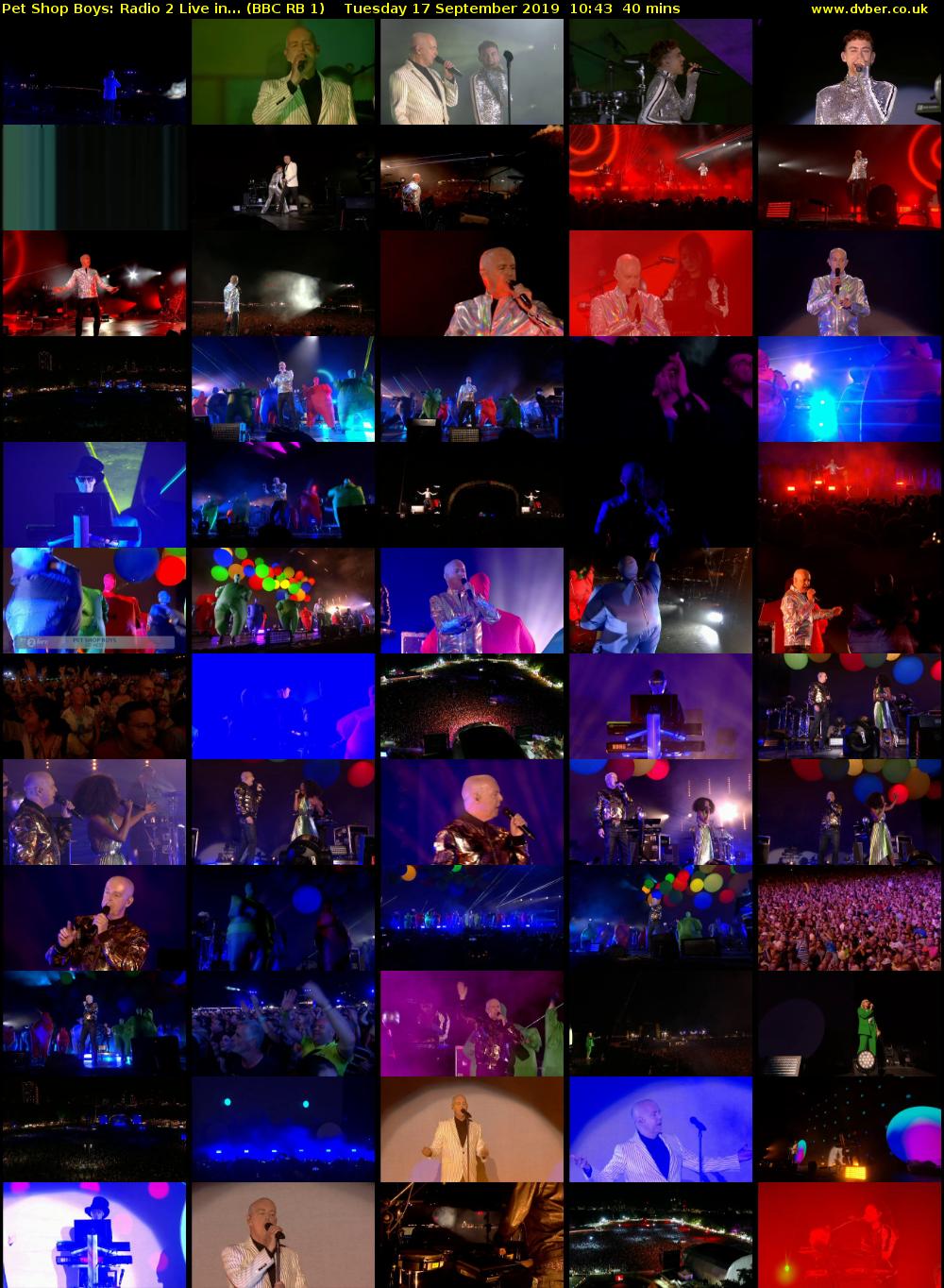 Pet Shop Boys: Radio 2 Live in... (BBC RB 1) Tuesday 17 September 2019 10:43 - 11:23