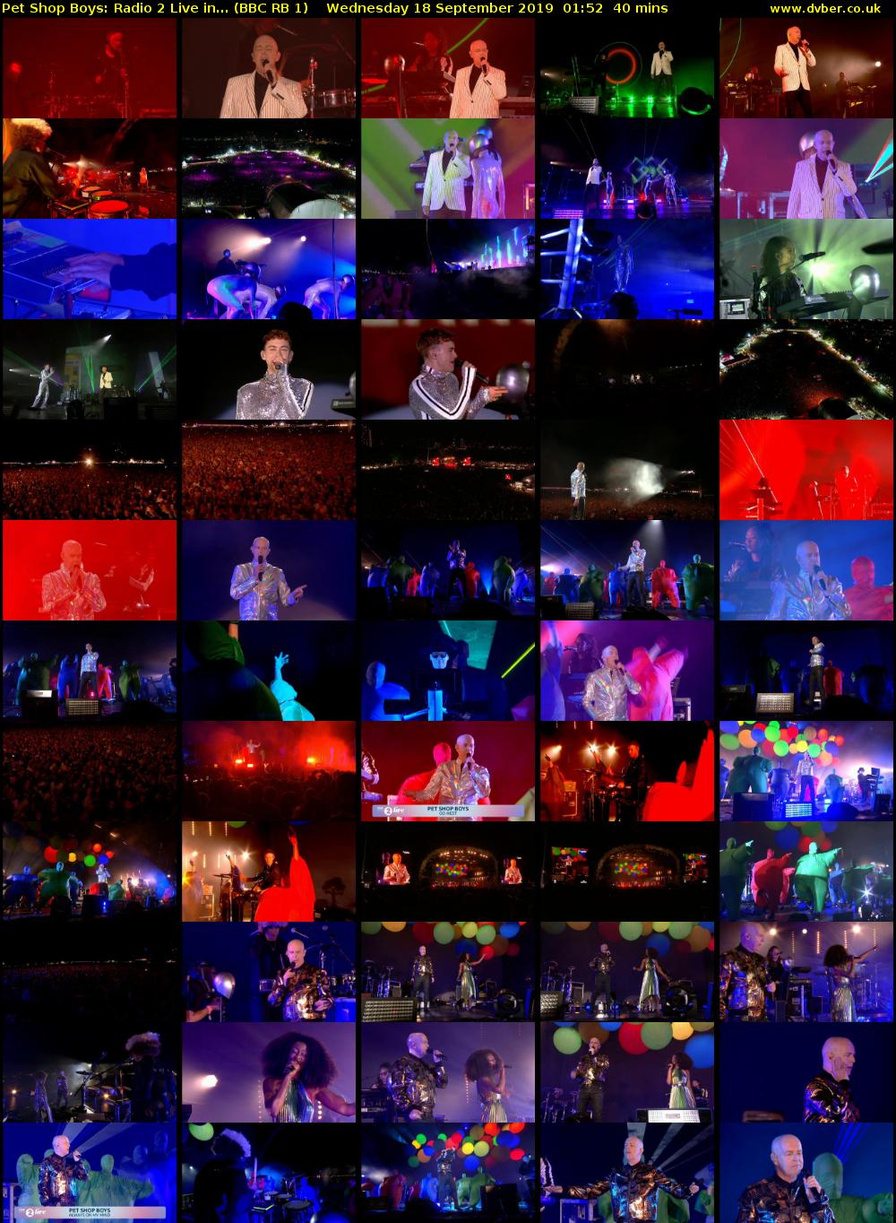 Pet Shop Boys: Radio 2 Live in... (BBC RB 1) Wednesday 18 September 2019 01:52 - 02:32