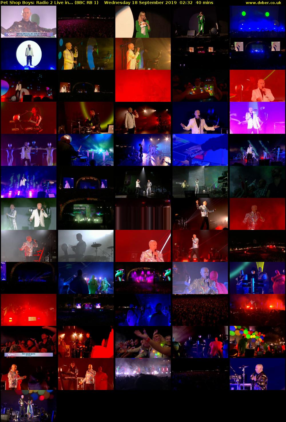 Pet Shop Boys: Radio 2 Live in... (BBC RB 1) Wednesday 18 September 2019 02:32 - 03:12