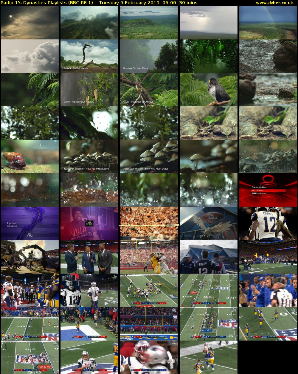 Radio 1's Dynasties Playlists (BBC RB 1) Tuesday 5 February 2019 06:00 - 06:30