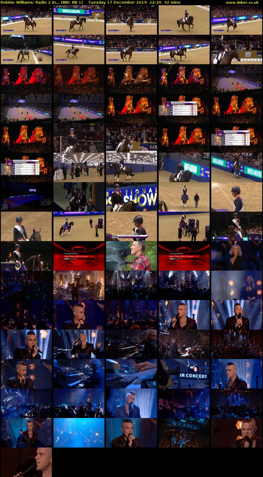 Robbie Williams: Radio 2 In... (BBC RB 1) Tuesday 17 December 2019 22:20 - 23:02