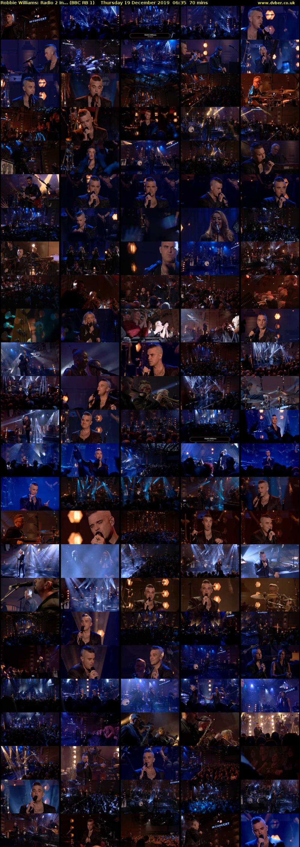 Robbie Williams: Radio 2 In... (BBC RB 1) Thursday 19 December 2019 06:35 - 07:45