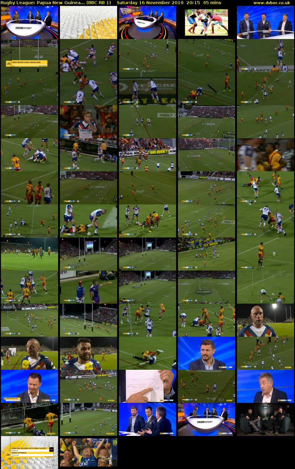 Rugby League: Papua New Guinea... (BBC RB 1) Saturday 16 November 2019 20:15 - 21:00