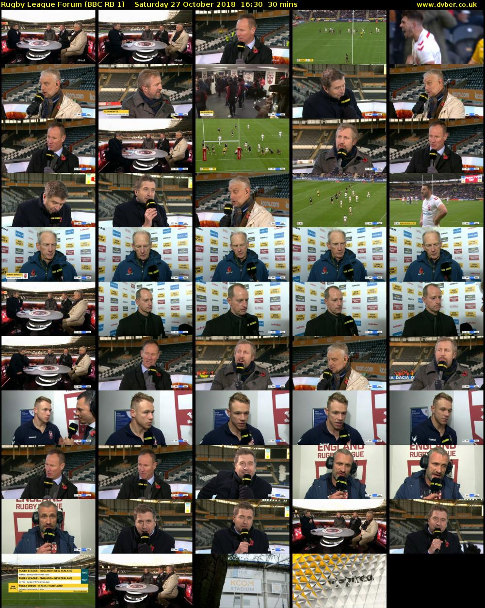 Rugby League Forum (BBC RB 1) Saturday 27 October 2018 16:30 - 17:00