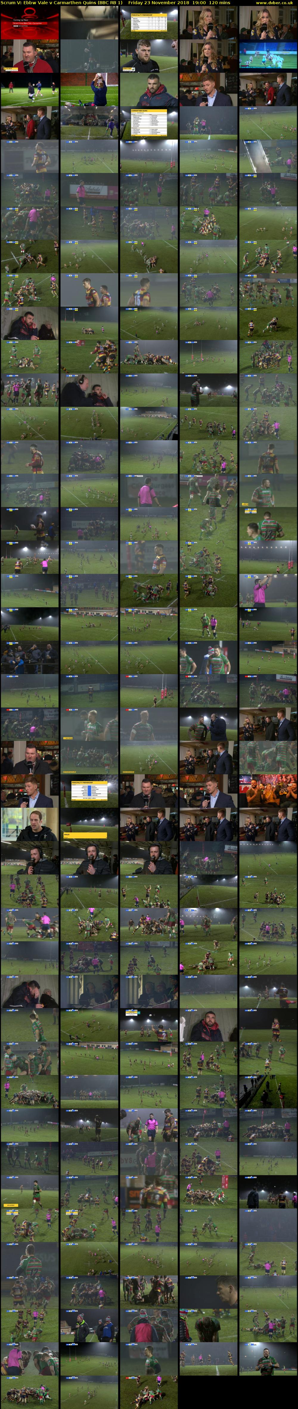 Scrum V: Ebbw Vale v Carmarthen Quins (BBC RB 1) Friday 23 November 2018 19:00 - 21:00