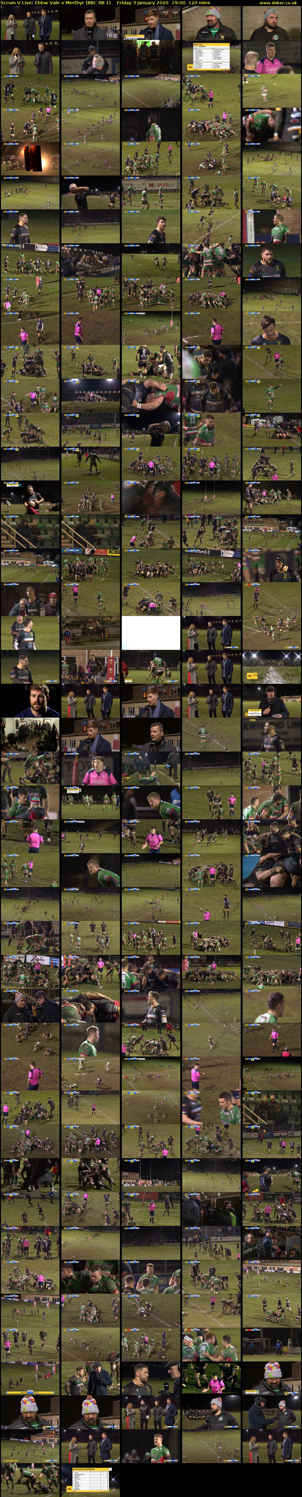 Scrum V Live: Ebbw Vale v Merthyr (BBC RB 1) Friday 3 January 2020 19:00 - 21:00