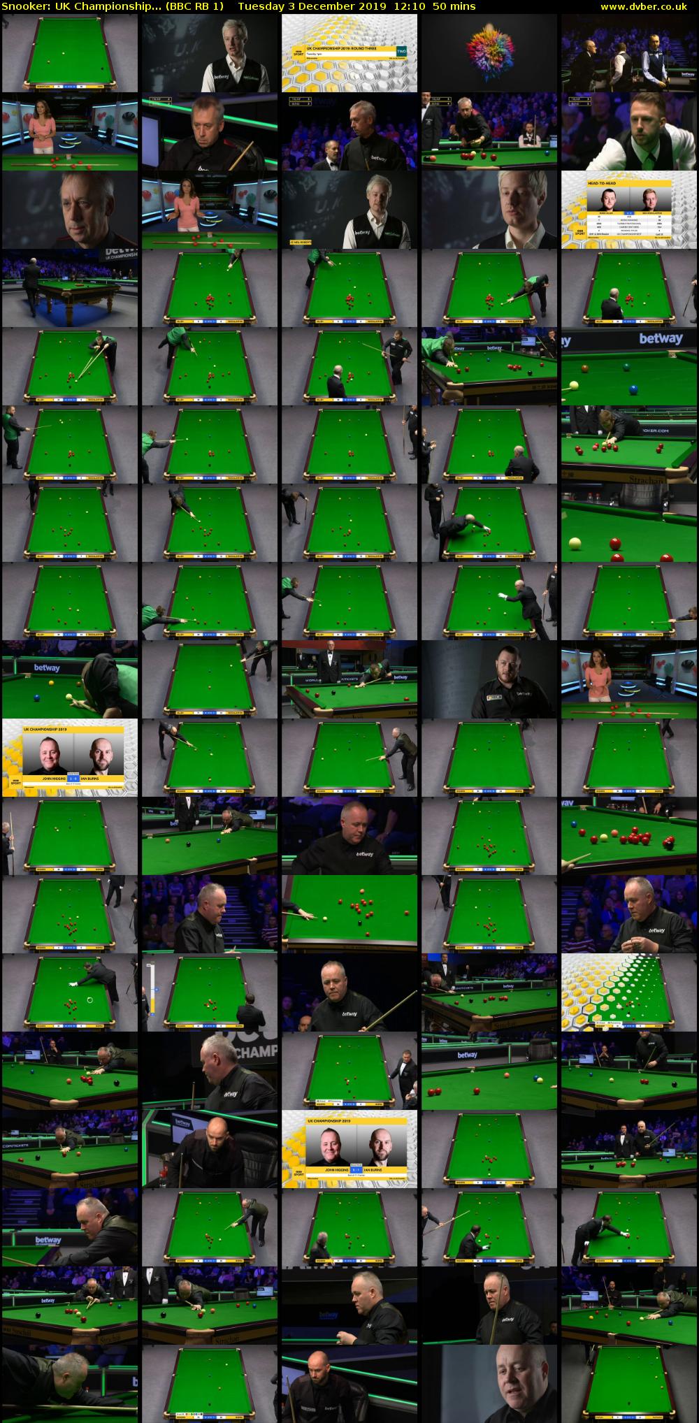 Snooker: UK Championship... (BBC RB 1) Tuesday 3 December 2019 12:10 - 13:00