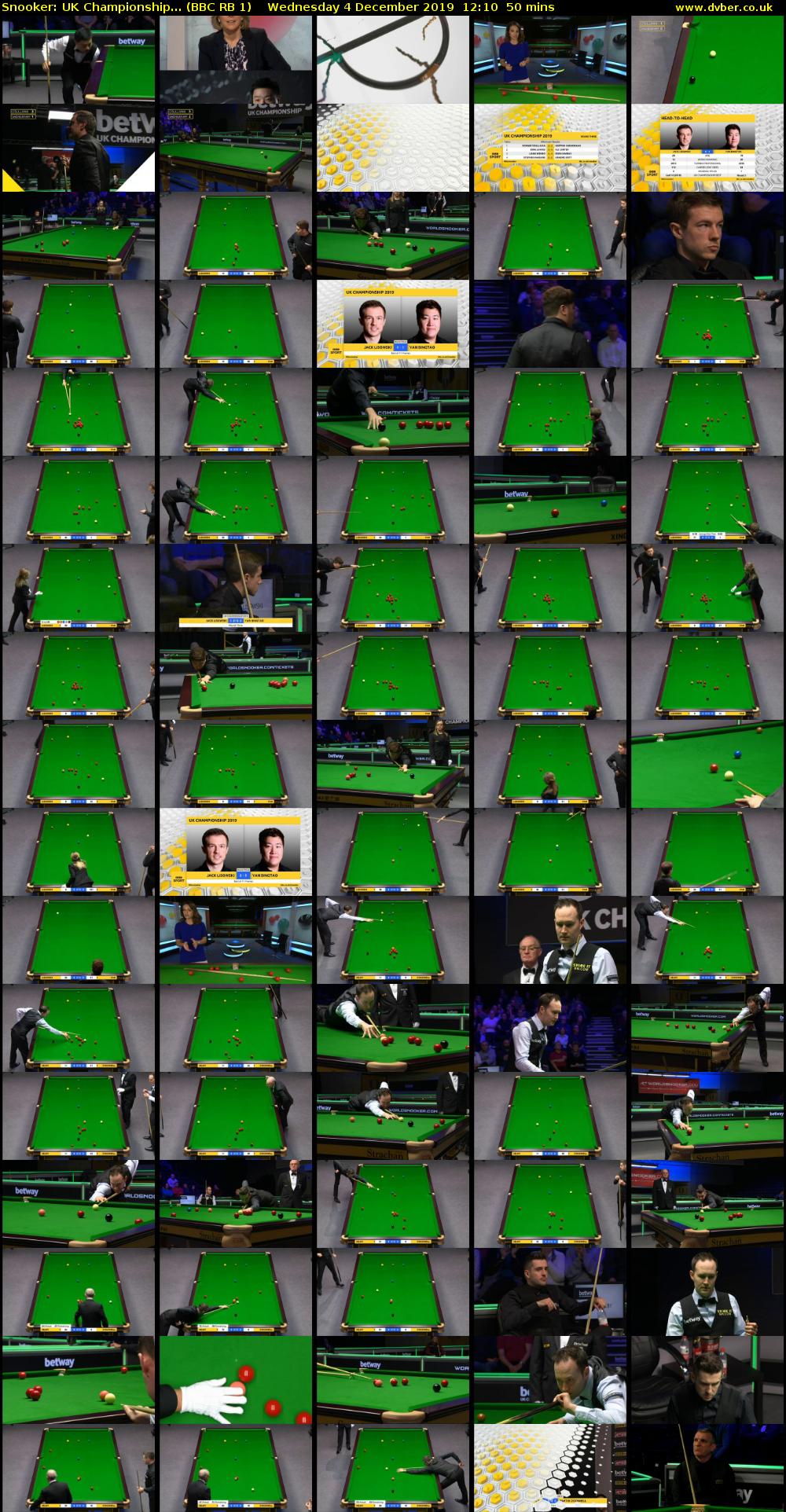 Snooker: UK Championship... (BBC RB 1) Wednesday 4 December 2019 12:10 - 13:00